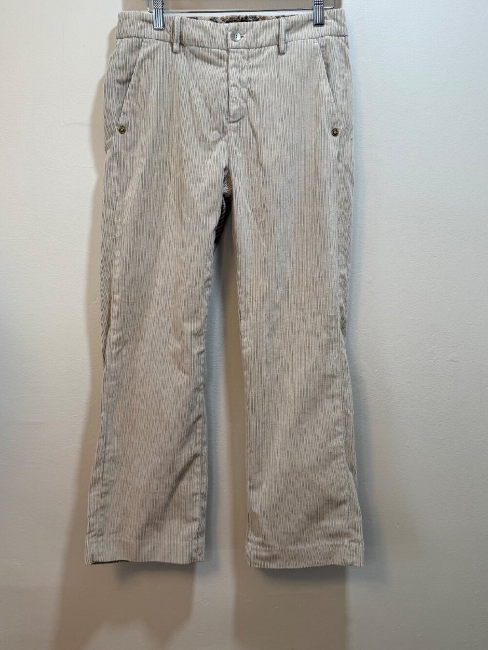 Mason's Forte dei Marmi Straight New York Cropped Wide Wale Corduroy Tan Sz 40 I